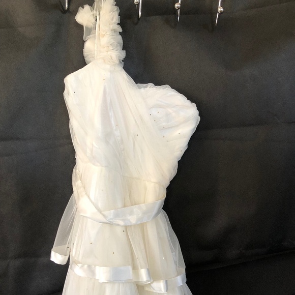 Tulle Layered Dress Off Shoulder SZ 4 Laura Petites - Picture 2 of 12
